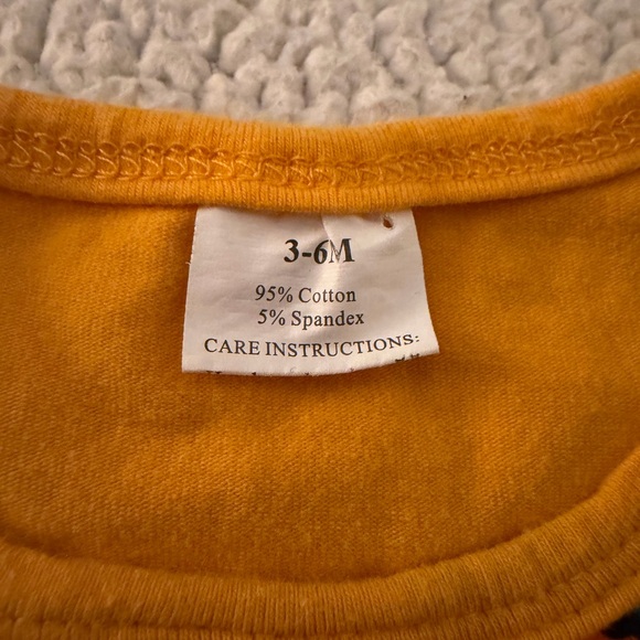 Yellow Ruffled Kids Bodysuit - Picture 2 of 2